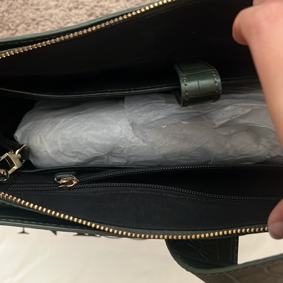 Naissant Manon Crossbody Forest Green Croc - Picture 5 of 9